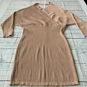 Emma & Posh Metallic Long Sleeve Sheath Sweater Dress Women’s Size Large